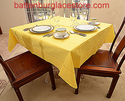 Square Tablecloth.ASPEN GOLD color. 54 inches square